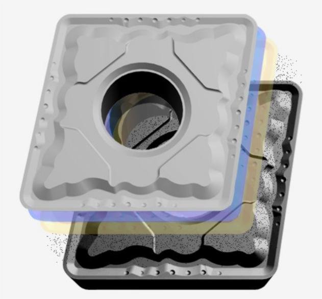 Carbide insert coating technology and substrate structure